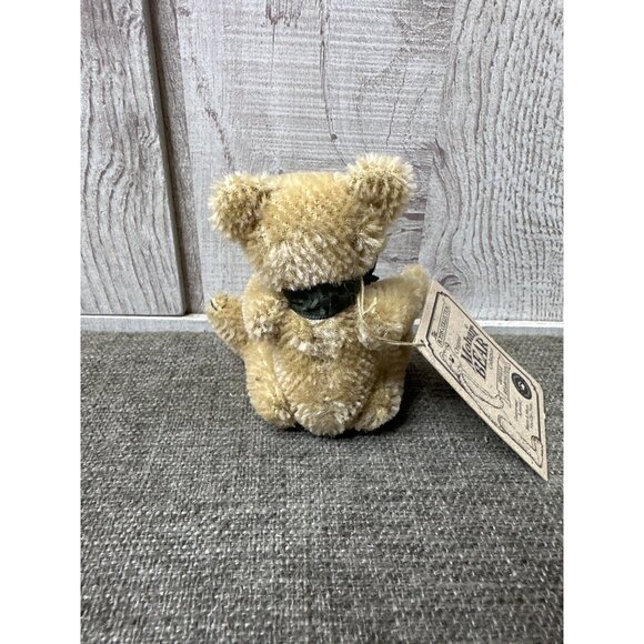 Boyds Bear Mohair Bear Collection Orville Bearington Jointed Plush Green Bow - Picture 3 of 11